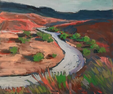 DUCOTE; Chama River, 18" x 24", acrylic on canvas