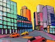 DUCOTE;City of Colour, 14 x 11 ", acrylic, unframed
