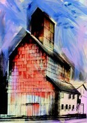 DUCOTE, Ghost Silo, digital painting, limited edition, available