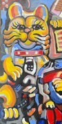 DUCOTE, Hello Kitty, acrylic on canvas, 24 x 12, SOLD