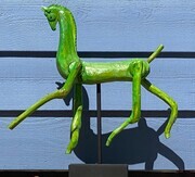 DUCOTE: Playful Pony, painted wood SOLD