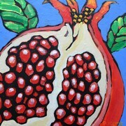 DUCOTE, Pomegranate; acrylic on canvas SOLD
