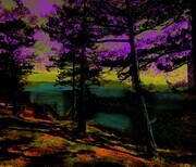 DUCOTE; Purple Sky, digital painting, limited edition(10, face mounted on aluminum with plexiglas front #1 SOLD