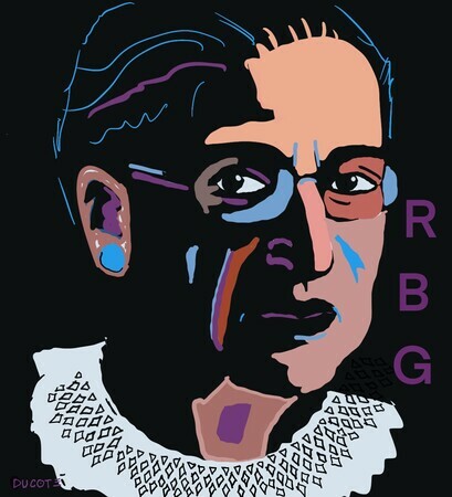 DUCOTE, RBG, digital painting, limited edition (10) face mounted print available