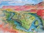 DUCOTE; Rio Chama (near Abiquiu), watercolour on paper