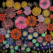 TAYLOR, Into the Garden II, ink and water media, 16 x 16, available at Blood Star Gallery