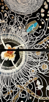 TAYLOR, The Importance of Plankton with Jelly, diptych, acrylic and resin on wood cradle, 20 x 10, available